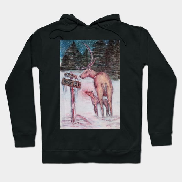 Rudolph Fawn Hoodie by Animal Surrealism